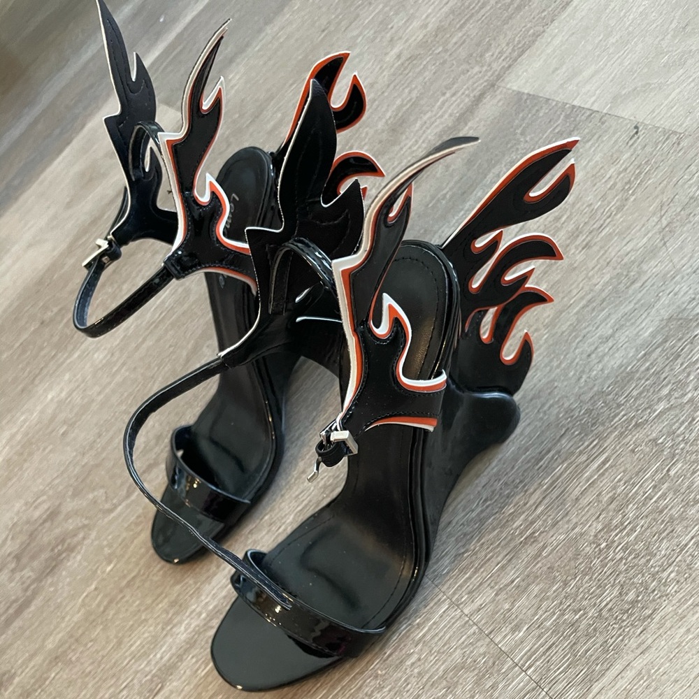 Flame Wedge Heel